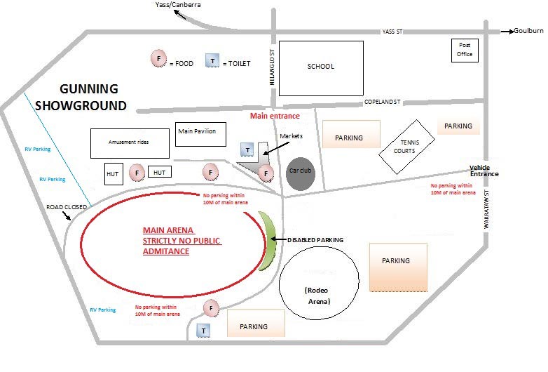 Map of Gunning Showground